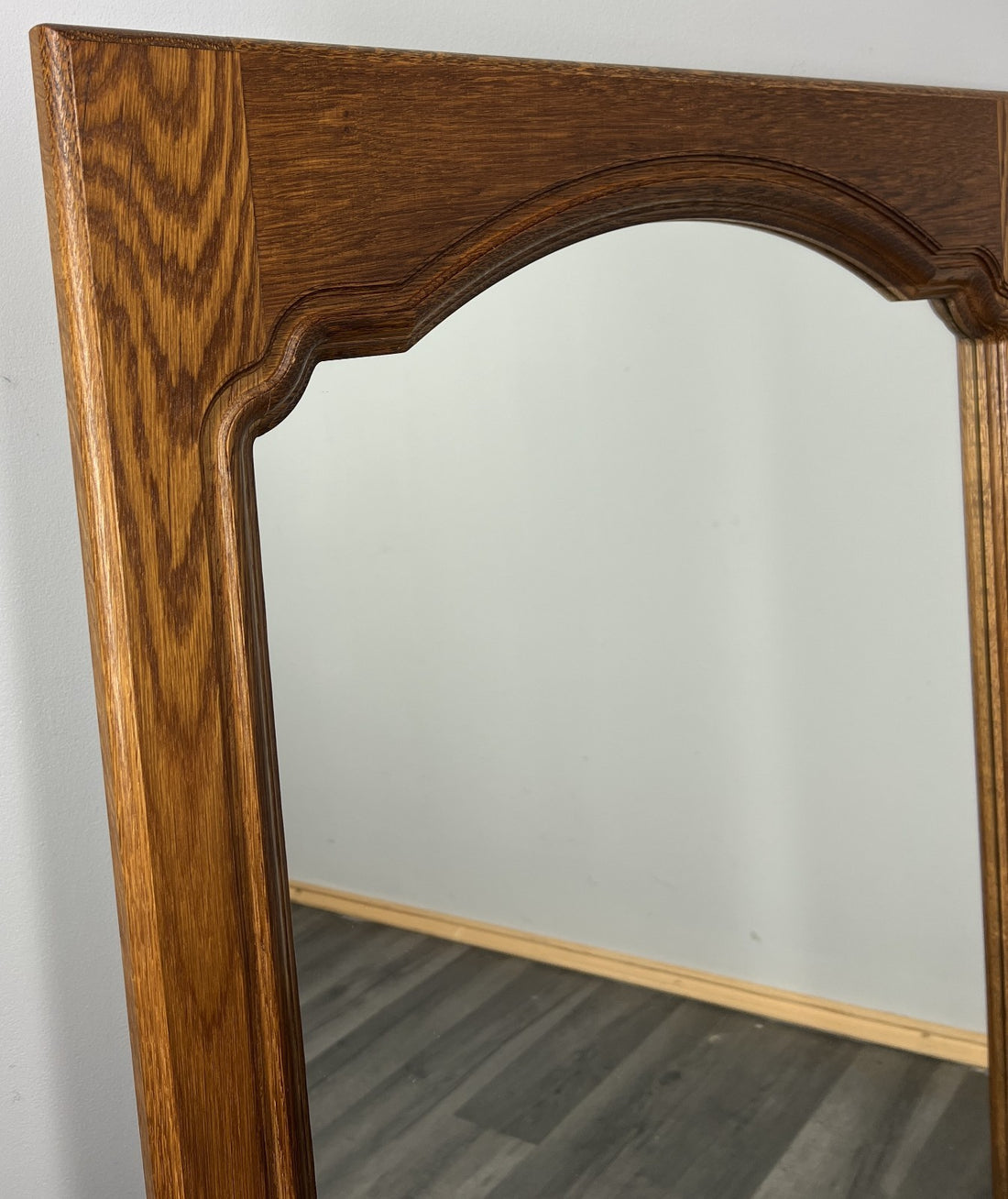 Vintage French Oak Wall Mirror with Carved Frame Wall Decor LOT 43860