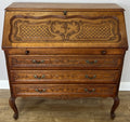 Secretaire Writing Desk Vintage French Louis Oak Rare Bureaux Cabinet LOT 61540