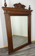 Antique French Style Carved Wall Mirror Oak Ornate Wall Frame LOT 45520