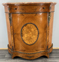 Cabinet Vintage French Marble Top Inlaid Sideboard with Brass Ormolu LOT 43311