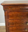 Chest of Drawers Antique French Burr Walnut 4 Drawers Carved Cabinet LOT 62673