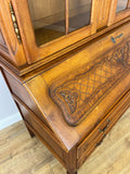 Cabinet Vintage French Louis XVI Oak Bureau Bookcase Display Cabinet LOT 63438