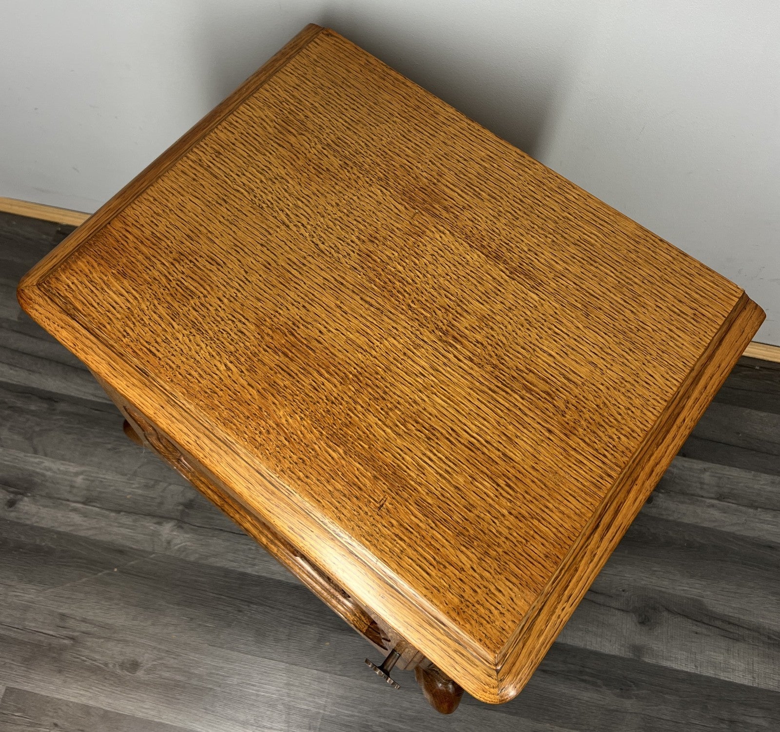 Pair of Bedside Tables Vintage French Louis  XVI Oak Carved Cabinets LOT 444011