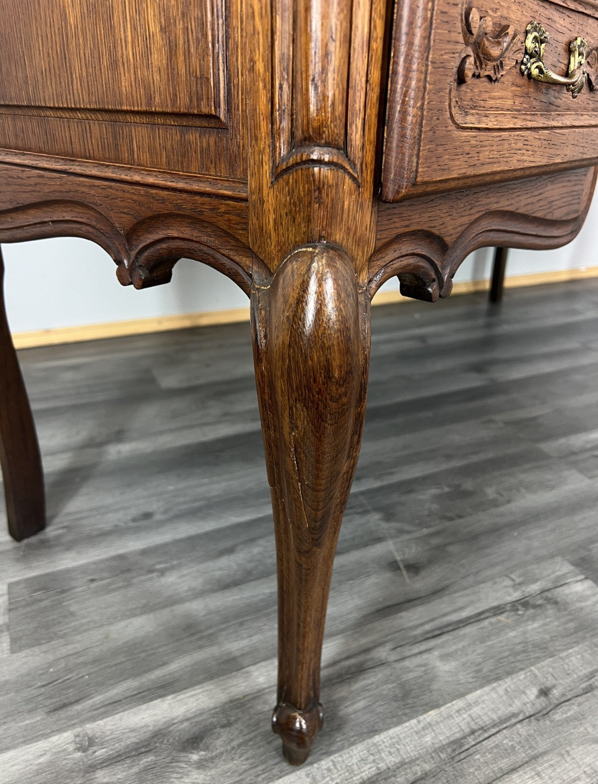 Vintage Dressing Table with Mirror French Oak Louis Vanity Table Makeup LOT 479713