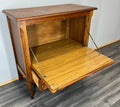 Cabinet Vintage French Louis XVI Style Oak Fall Front Carved Sideboard LOT 37793