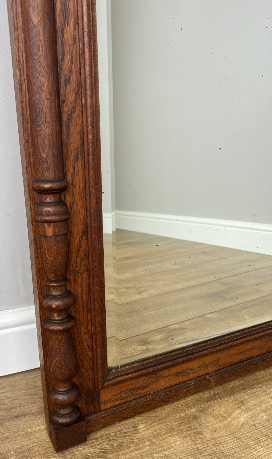 Mirror Antique French Oak Wall Mirror Home Decor Carved Wall Frame LOT 63694