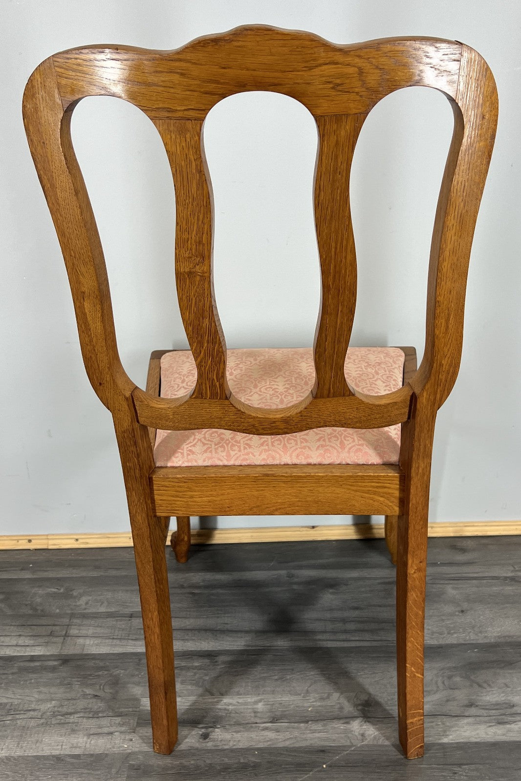 Chairs Vintage French Louis XVI Style Oak Upholstered Set of 5 Carved LOT 440213