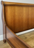 Bed Vintage French Style Sleigh Double Bed Frame Carved Headboard LOT 641110