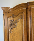 Wardrobe Vintage French Louis XVI Style Oak Four Door Armoire LOT 48122