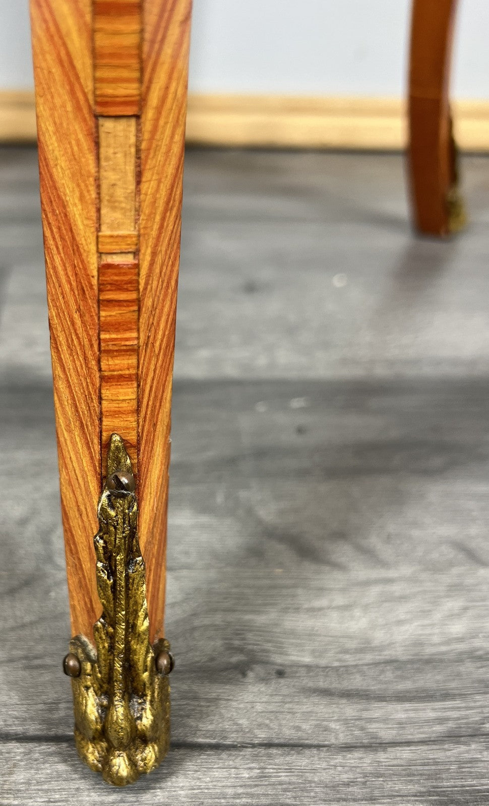 Cabinet Antique French Inlay Brass Trim Jewellery Table Sideboard LOT 425710