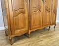 Wardrobe Vintage French Louis XVI Style Oak Four Door Carved Armoire LOT 6503