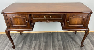 Cabinet Vintage French Louis Style Carved Desk with Storage Sideboard LOT 4054