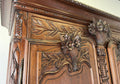 Wardrobe Antique French Style Walnut Two Door Carved Armoire LOT 6499