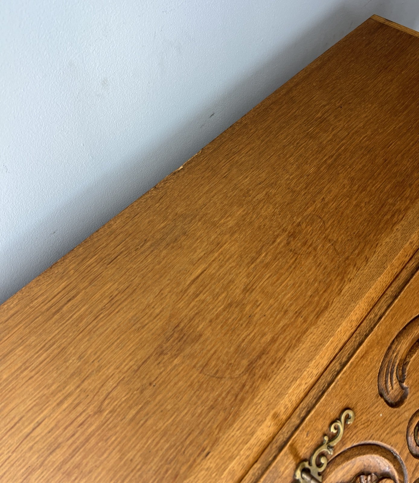 Secretaire Writing Desk Vintage French Louis Oak Rare Bureaux Cabinet LOT 448812