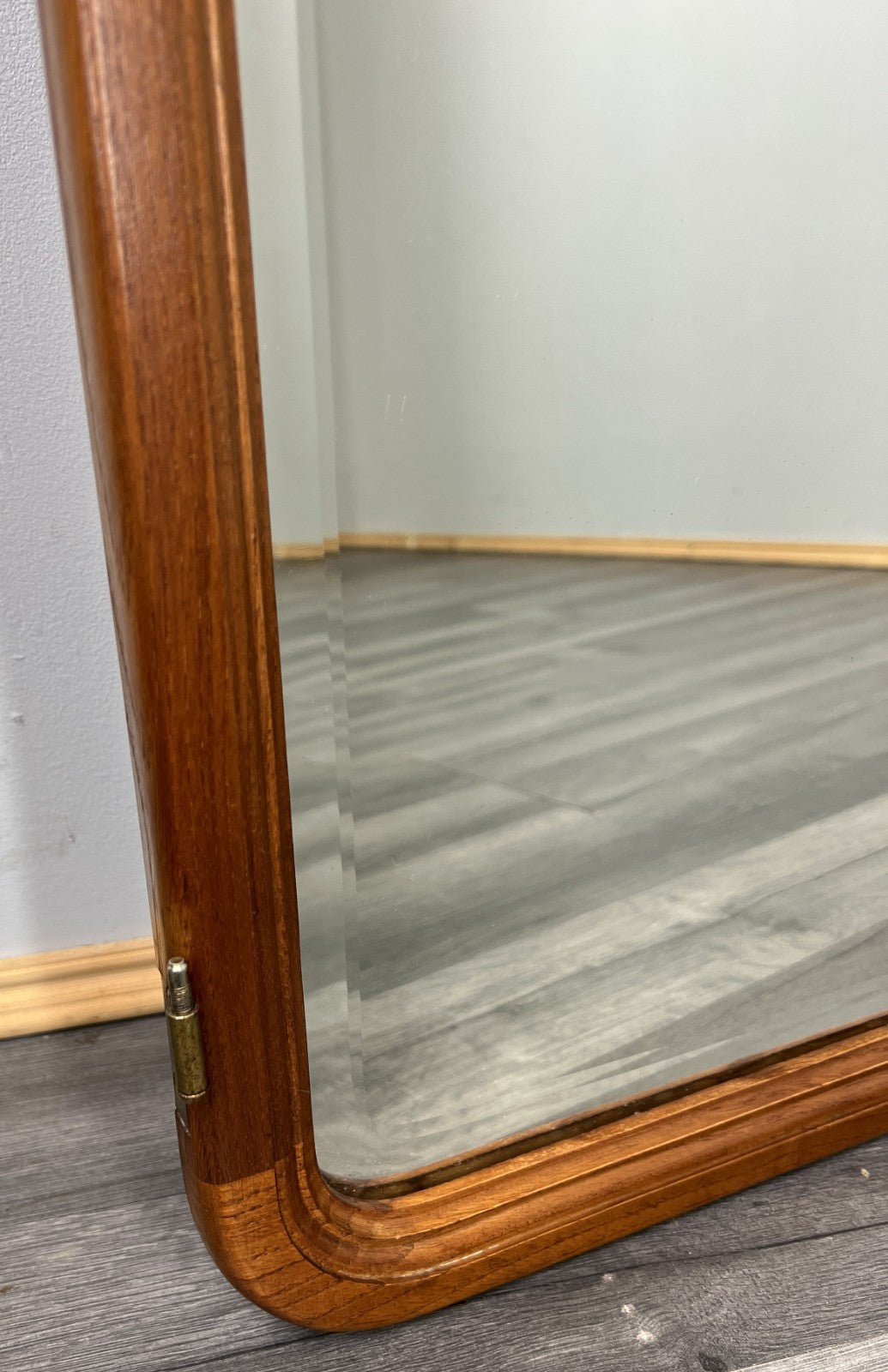 Vintage French Style Carved Wall Mirror Ornate Oak Wall Frame LOT 47754