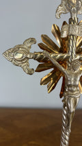 Crucifix Vintage French Style Religious Cross Gilt Detail Stand LOT 46533