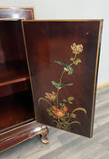 Cabinet Vintage Chinese Hand Painted Floral Bird Lacquer Sideboard LOT 439622
