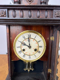 Clock Vintage Junghans Wooden Mantel Clock Glass Door Table Clock LOT 605516