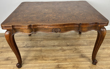 Dining Table Vintage French Louis XVI Carved Oak Extendable Table LOT 63540
