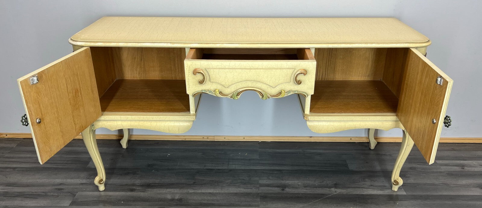 Sideboard Vintage French Louis XIV Shabby Chic Commode Carved Cabinet LOT 310610