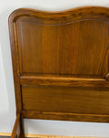 Bed Vintage French Louis XVI Style Oak Double Frame Carved Headboard LOT 27587