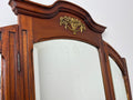 Mirror Antique French Style Walnut Triple Folding Dressing Table Mirror LOT 61394