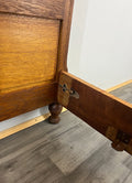 Bed Antique French Style Oak Double Bed Frame Carved Headboard LOT 27628