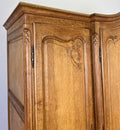 Wardrobe Vintage French Louis XVI Style Oak Four Door Carved Armoire LOT 60994