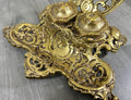 Inkwell Set Vintage French Brass Ornate Desk Accessory LOT 46888