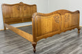 Bed Vintage French Louis XVI Double Bed Frame Oak Carved Headboard LOT 46131