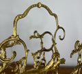 Newspaper Rack Vintage French Style Brass Magazine Stand LOT 46472