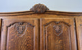 Wardrobe Vintage French Louis XVI Style Oak Four Door Carved Armoire LOT 48275
