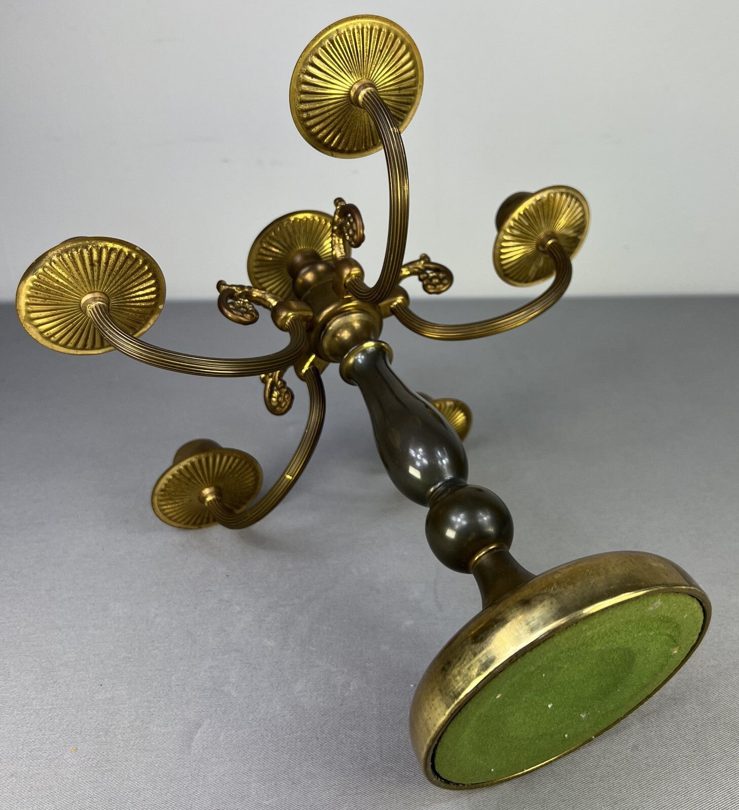 Candelabra Vintage French Style Brass Five Arm Candle Holder LOT 51588