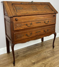 Secretaire Writing Desk Vintage French Louis Oak Rare Bureaux Cabinet LOT 63183