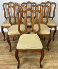 Dining Chairs Vintage French Louis Style Oak Set of 6 Upholstered Seats LOT 63440