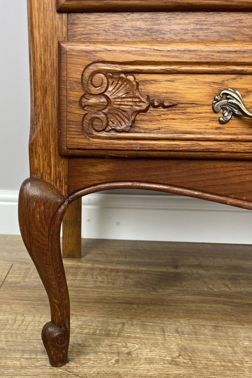 Secretaire Writing Desk Vintage French Style Oak Rare Bureaux Cabinet LOT 60919
