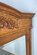 Antique French Style Carved Wall Mirror Oak Ornate Wall Frame LOT 45468