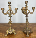 Clock Vintage French Style Mantel Clock with Matching Candelabras Set LOT 46803