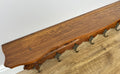 Coat Rack Vintage French Carved Oak Wall Mounted 6 Hooks Rack Hanger LOT 620510