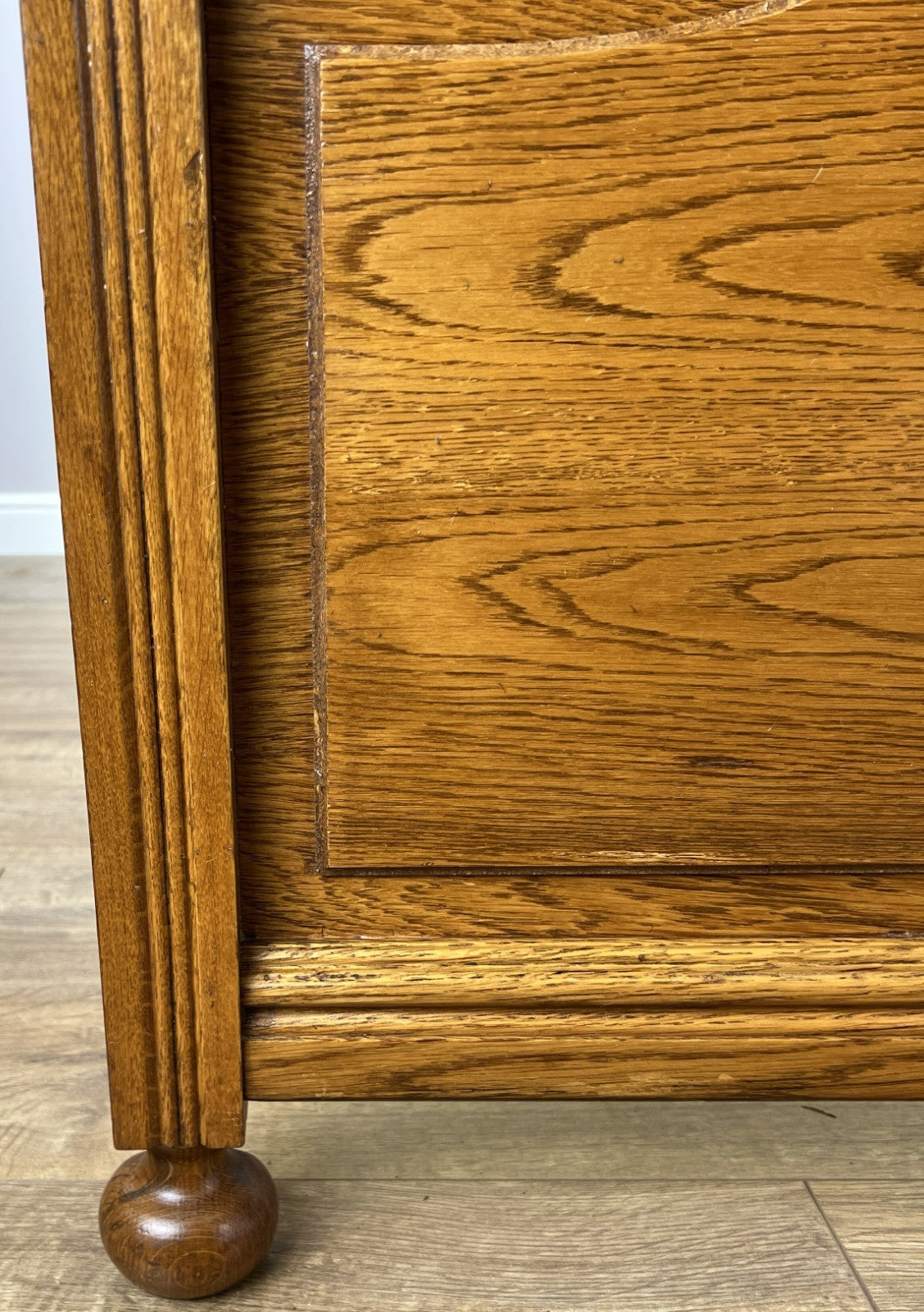 Bed Vintage French Style Double Bed Frame Carved Headboard LOT 63906