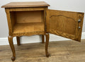 Pair of Bedside Tables Vintage French Louis Oak Nightstands Cabinets LOT 629711