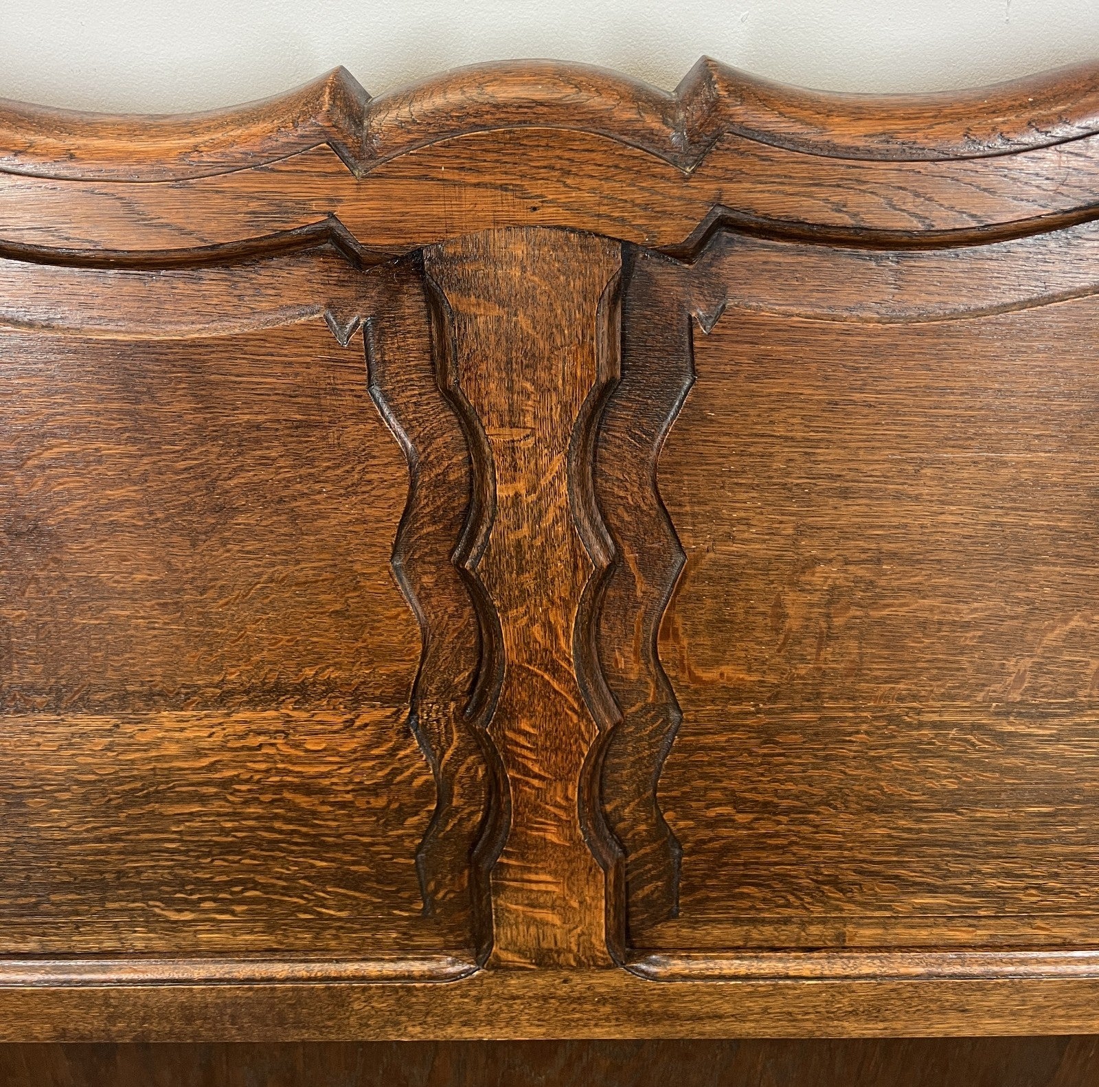 Bed Vintage French Louis XVI Single Bed Frame Oak Carved Headboard LOT 45949