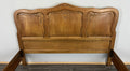 Bed Vintage French Louis XVI Double Bed Frame Oak Carved Headboard LOT 46035