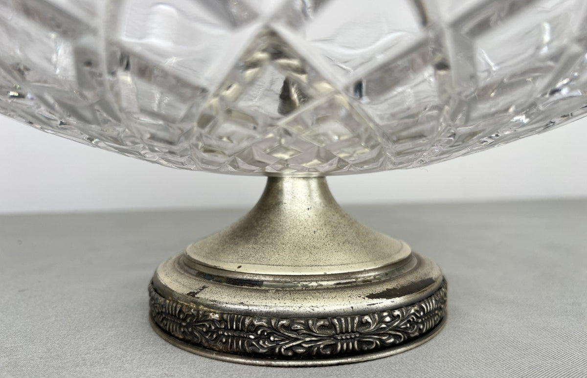 Bomboniere Vintage French Crystal Cut Three Tier Serving Cake Stand LOT 6439