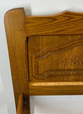 Bed Vintage French Style Oak Double Bed Frame Carved Headboard LOT 29917