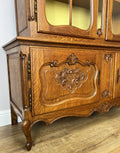 Bookcase Vintage French Louis XVI Oak Display Cabinet Carved Sideboard LOT 62827