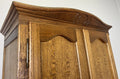 Wardrobe Vintage French Style Oak Two Door Carved Armoire Cabinet LOT 61289