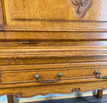 Cabinet Vintage French Style Oak Carved Sideboard with Drawer LOT 37578