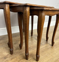 Nested Tables Vintage French Louis Oak Set of Three Carved Tables LOT 6498
