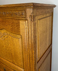 Cabinet Vintage French Louis XIV Style Carved Drop Front Oak Sideboard LOT 26519